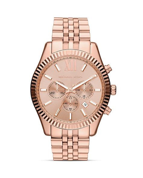 michael kors rose gold watch for men|michael kors ritz chronograph.